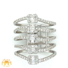 Load image into Gallery viewer, VVS/vs high clarity Diamonds set in a 18k White gold Contemporary Ladies`Ring