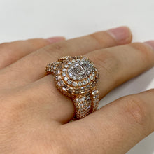 Load image into Gallery viewer, 3.55ct Diamonds 14k Rose Gold Men`s Ring with Baguette and Round Diamonds