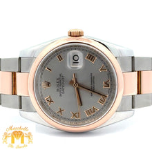 Load image into Gallery viewer, 36mm Full Factory 18k Rose Gold Rolex Watch with Two-Tone Oyster Bracelet