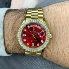 Load image into Gallery viewer, 36mm 18k gold Rolex Presidential Watch (diamond bezel and dial, quick-set)
