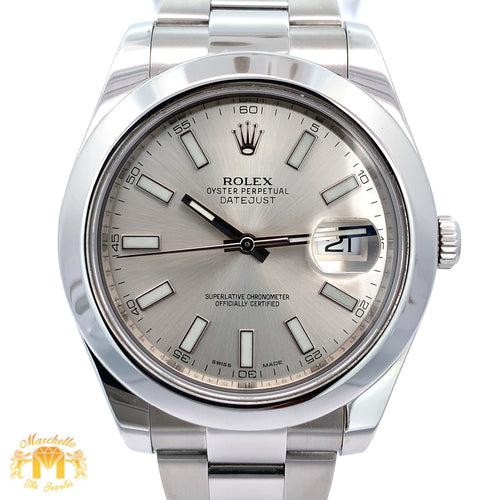 41mm Rolex Watch with Stainless Steel Oyster Bracelet