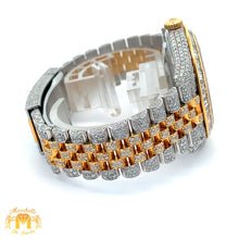 Load image into Gallery viewer, Iced out 41mm Rolex Diamond Watch with Two-Tone Jubilee Bracelet