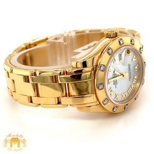 Rolex Datejust Ladies`Yellow Gold Diamond Watch (Mother of Pearl ( MOP ) dial)