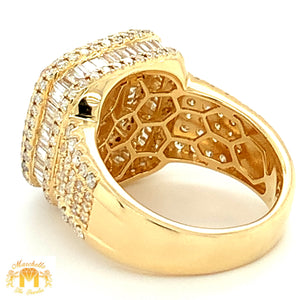 3.51ct Diamonds 14k Gold Men`s Dome shaped Ring (choose your color)