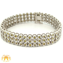 Load image into Gallery viewer, 3ct diamonds 14k White Gold Bracelet with Round Diamonds