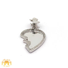 Load image into Gallery viewer, Diamonds and 14k Gold Custom Memory Picture Pendant &amp; Gold Chain Set (broken heart shaped)