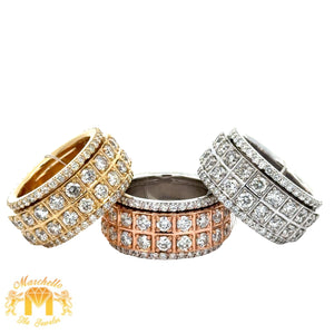 7.90ct diamonds 14k gold Eternity Spinning Wedding Band (choose your color)