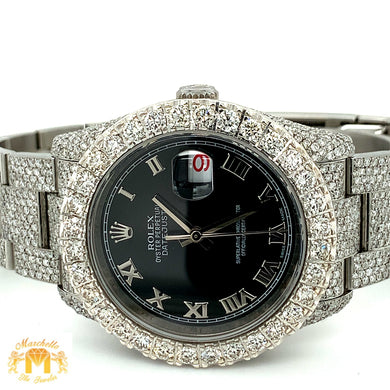 Iced Out Diamond 36mm Rolex Datejust Watch with Oyster Bracelet