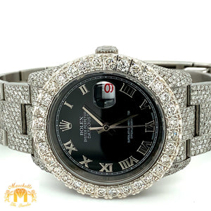 Iced Out Diamond 36mm Rolex Datejust Watch with Oyster Bracelet