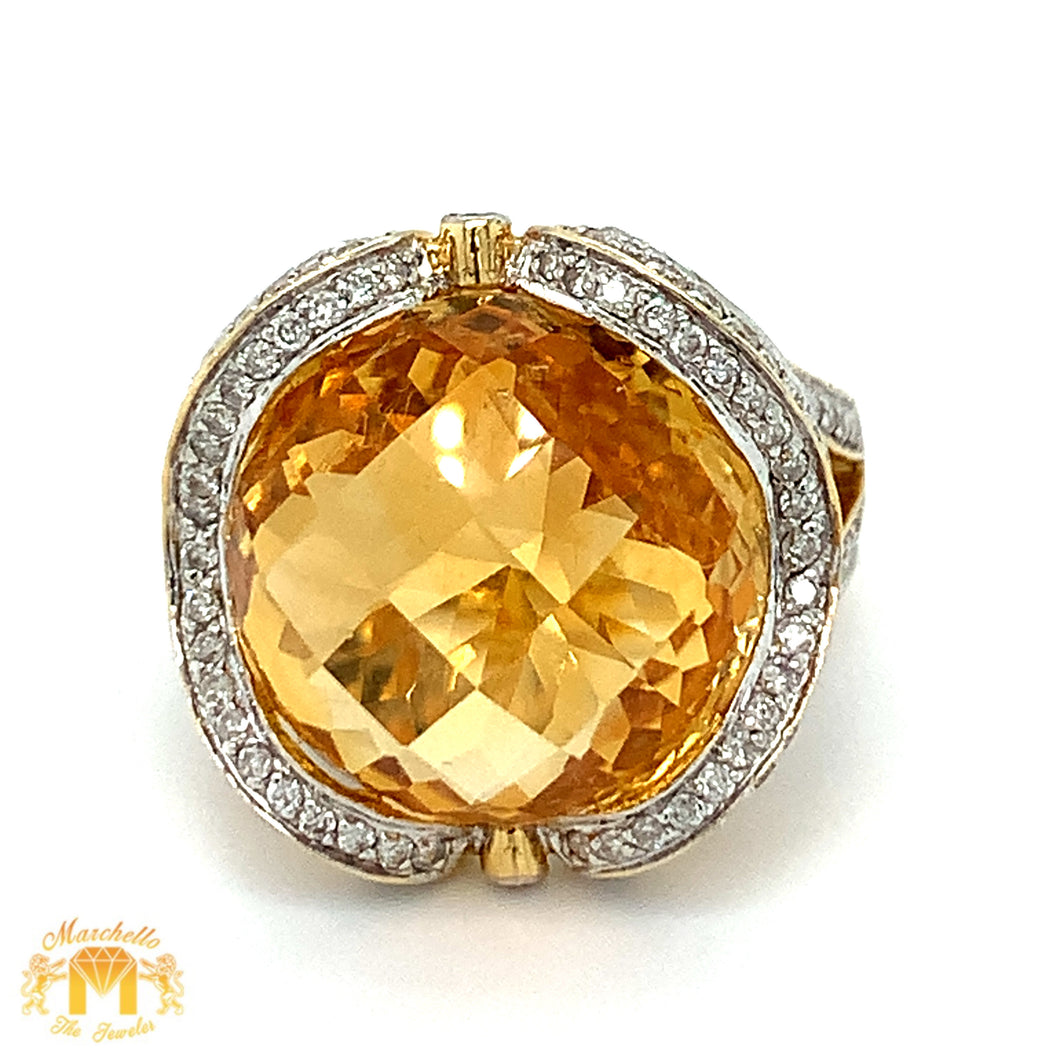 Ladies` Yellow Gold Diamond Ring