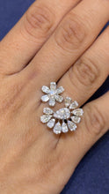 Load image into Gallery viewer, VVS/vs high clarity diamonds set in a 18k white gold Ladies` Fancy Ring