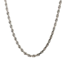 Load image into Gallery viewer, 14k white gold Rope chain