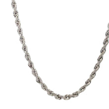 Load image into Gallery viewer, 14k white gold Rope chain