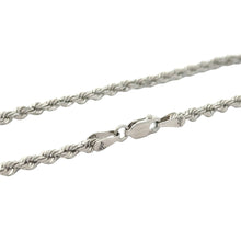 Load image into Gallery viewer, 14k white gold Rope chain