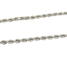 Load image into Gallery viewer, 14k white gold Rope chain