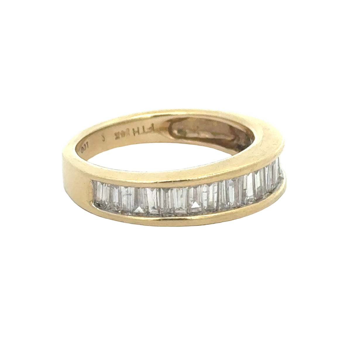 14k Yellow Gold & Natural Diamonds Wedding Band