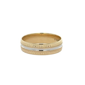 14k Two-Tone Yellow & White Gold Wedding Band