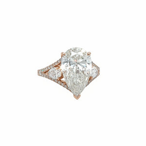 14k Rose gold and lab Engagement ring