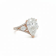 Load image into Gallery viewer, 14k Rose gold and lab Engagement ring
