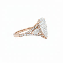 Load image into Gallery viewer, 14k Rose gold and lab Engagement ring
