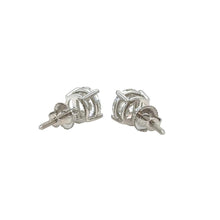 Load image into Gallery viewer, 14kt white gold lab grown round diamonds earring.