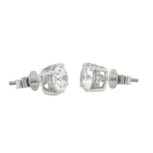 Load image into Gallery viewer, 14k white gold lab diamonds earring.