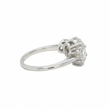 Load image into Gallery viewer, 18k White gold three-stone engagement ring Natural diamonds.