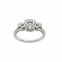 Load image into Gallery viewer, 18k White gold three-stone engagement ring Natural diamonds.