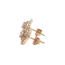 Load image into Gallery viewer, 14k Rose gold and natural diamond Earrings.