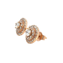 Load image into Gallery viewer, 14k Rose gold and natural diamond Earrings.