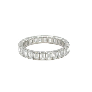14k white gold and lab diamonds ring