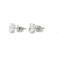 Load image into Gallery viewer, 14k white gold lab diamonds earring.