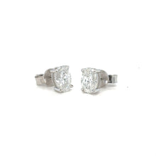 Load image into Gallery viewer, 14k white gold lab diamonds earring.
