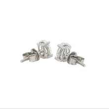 Load image into Gallery viewer, 14k white gold lab diamonds earring.