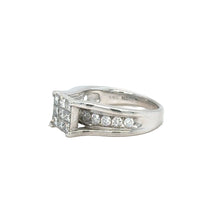 Load image into Gallery viewer, 14k Yellow Gold &amp; Multi-stone cluster diamond Ring with channel-set accent diamonds.