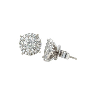 14k White gold and diamond Earrings