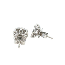 Load image into Gallery viewer, 14k White gold and diamond Earrings