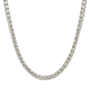 14k white gold and diamonds tennis chain.