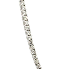 Load image into Gallery viewer, 14k white gold and diamonds tennis chain.