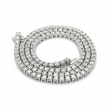 Load image into Gallery viewer, 14k white gold and diamonds tennis chain.