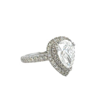 Load image into Gallery viewer, 18K White Gold Lab Diamond Pear Shape Engagement Ring