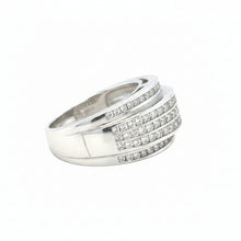 Load image into Gallery viewer, 10k Gold Unisex Diamond Band (5 rows of diamonds)