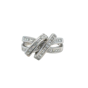 18k White gold and diamond Band with Natural diamonds