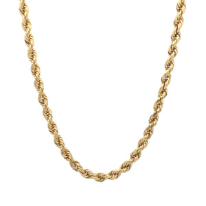 14k Yellow Gold Rope Chain.