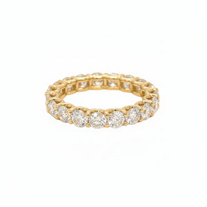 14k Yellow Gold and Lab diamonds Eternity Ring