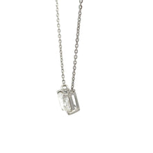 Load image into Gallery viewer, 14k White Gold and Diamond Radiant-cut Necklace