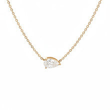 Load image into Gallery viewer, 14k Yellow Gold and Lab Diamond Pear-shaped Necklace
