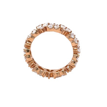 Load image into Gallery viewer, 18k Gold and Natural diamonds Heart Eternity Ring( Choose your color)