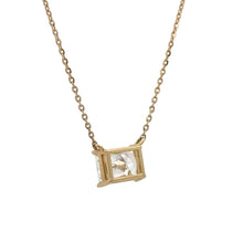 Load image into Gallery viewer, 14k Yellow Gold and Diamond Radiant-cut Necklace