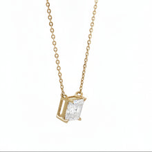 Load image into Gallery viewer, 14k Yellow Gold and Diamond Radiant-cut Necklace
